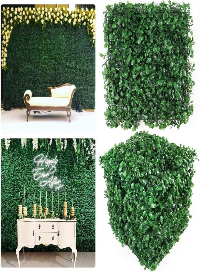 Boshen 10" x 10" Artifical Boxwood Panels Grass 8PCS Grass Wall Backdrop Boxwood Hedge Wall Greenery Backdrop UV Protected Artificial Grass Wall Decor for Party Wedding Backyard Indoor Outdoor - Image 1